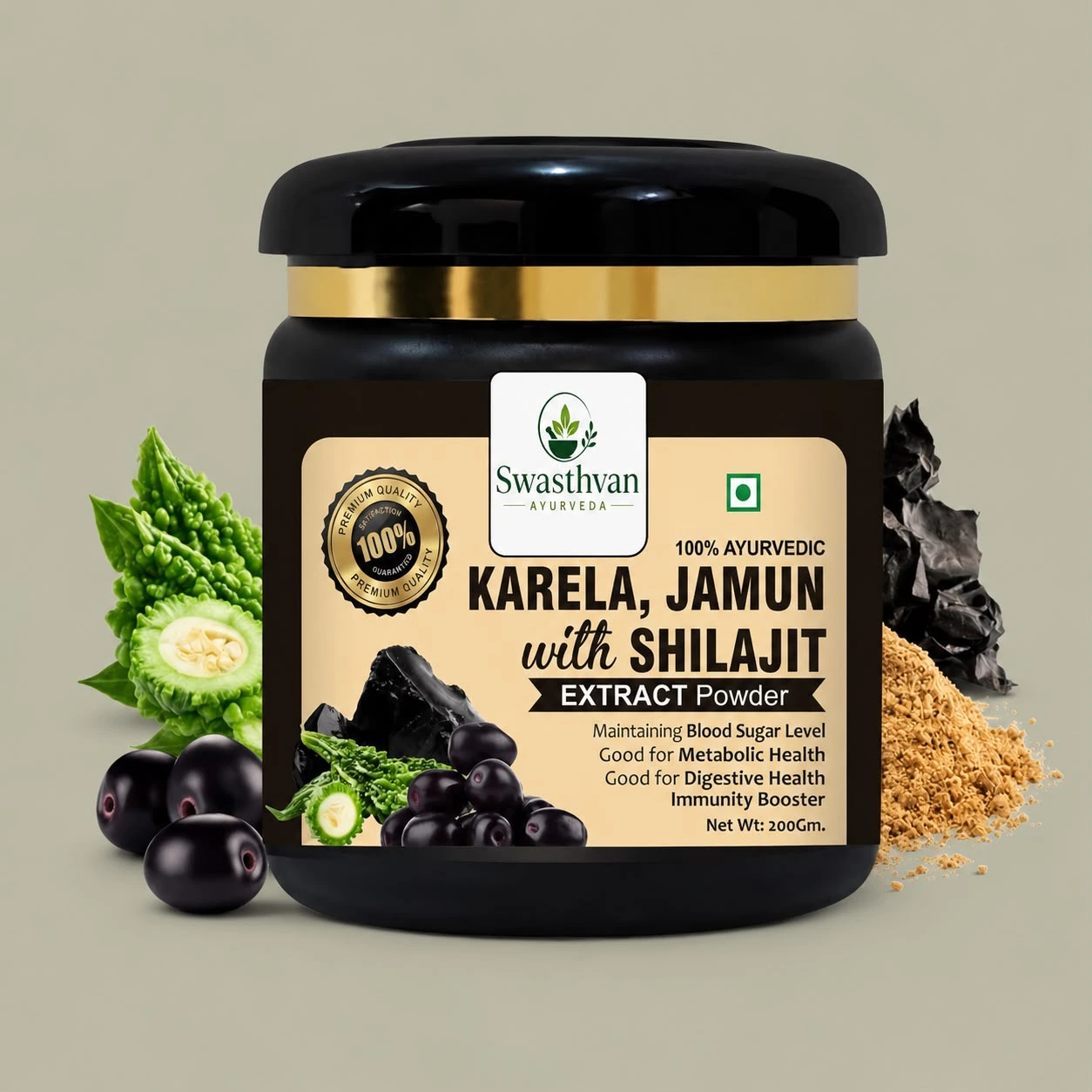 Karela Jamun with Shilajit Powder by Swasthvan